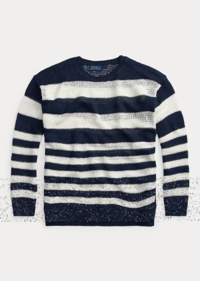 Women's Polo Ralph Lauren Striped Linen Sweater | 890513LVB